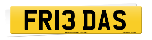 Registration number FR13 DAS